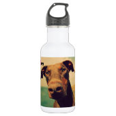 Ich höre meinen natürlichen Doberman Hund Trinkflasche (Vorderseite)