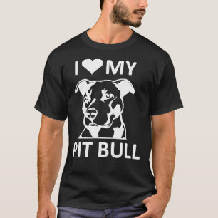 Ich höre meinen Pitbull I Liebe meinen Pitbull Pit T-Shirt