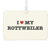 Ich höre meinen Rottweiler Car Air Freshener Autolufterfrischer (Rückseite)