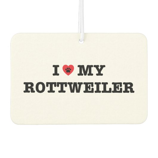 Ich höre meinen Rottweiler Car Air Freshener Autolufterfrischer (Vorderseite)