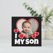 Ich höre meinen Sohn Personalisierte Foto-Flachkar (Stehend Vorderseite)