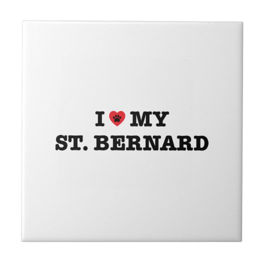 Ich höre meinen St. Bernard Fliese (Vorderseite)