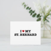 Ich höre meinen St. Bernard Postkarte (Stehend Vorderseite)