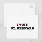 Ich höre meinen St. Bernard Postkarte (Vorne/Hinten)