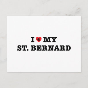 Ich höre meinen St. Bernard Postkarte