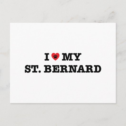 Ich höre meinen St. Bernard Postkarte (Vorderseite)