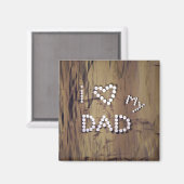 Ich höre meinen Vater auf Holzgrafik Magnet (Vorderseite/Rückseite)