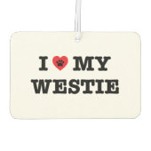 Ich höre meinen Westie Car Air Freshener Autolufterfrischer (Rückseite)