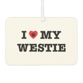Ich höre meinen Westie Car Air Freshener Autolufterfrischer