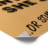 Ich höre meiner Ehefrau lustiges Plakatzeichen Poster (Ecke)