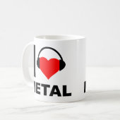 Ich höre Metal Funny Mug Kaffeetasse (Vorderseite Links)