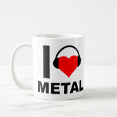 Ich höre Metal Funny Mug Kaffeetasse (Links)