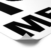 Ich höre Metal Funny Poster (Ecke)