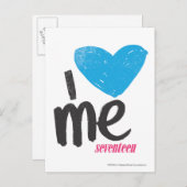 Ich höre mich Aqua Postkarte (Vorne/Hinten)