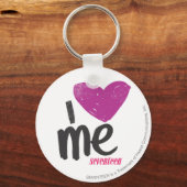 Ich höre mich Lila Schlüsselanhänger (Vorderseite)