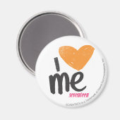 Ich höre mich Orange Magnet (Vorderseite/Rückseite)