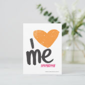 Ich höre mich Orange Postkarte (Stehend Vorderseite)
