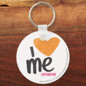 Ich höre mich Orange Schlüsselanhänger (Vorderseite)