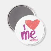 Ich höre mich rosa/Lila Magnet (Vorderseite/Rückseite)