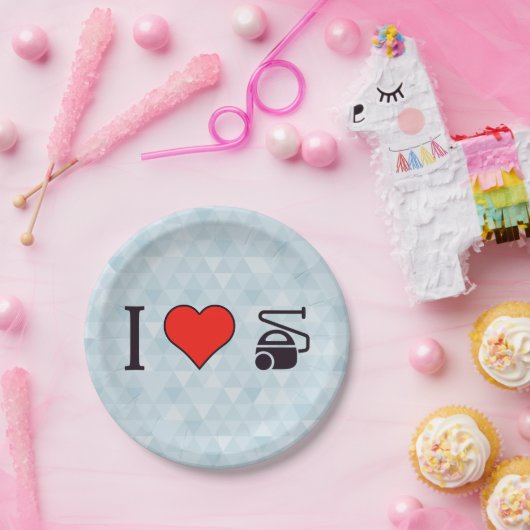 Ich höre mit einem Vakuumwerkzeug Pappteller (Party)