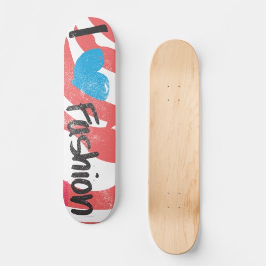 Ich höre Mode Aqua Skateboard (Vorderseite)