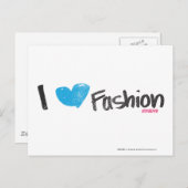 Ich höre Mode-Gelb Postkarte (Vorne/Hinten)