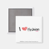 Ich höre Mode Lila Magnet (Vorderseite/Rückseite)