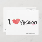 Ich höre Mode Lila Postkarte (Vorne/Hinten)