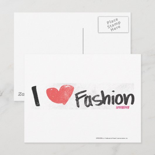 Ich höre Mode Lila Postkarte (Vorne/Hinten)