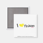 Ich höre Mode pink Magnet (Vorderseite/Rückseite)