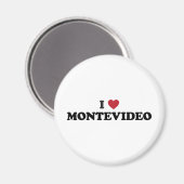 Ich höre Montevideo Uruguay Magnet (Vorderseite/Rückseite)