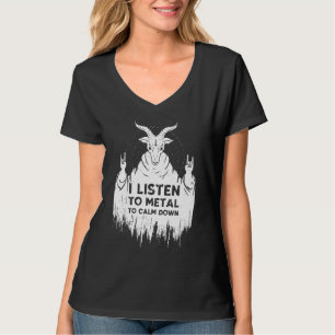 Ich höre Musik, um heftige Rockmusik zu beruhigen T-Shirt