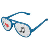 Ich höre Musiknoten Party Sonnenbrille (Schrägansicht)