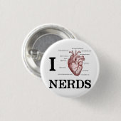 Ich höre Nerds Button (Vorne & Hinten)