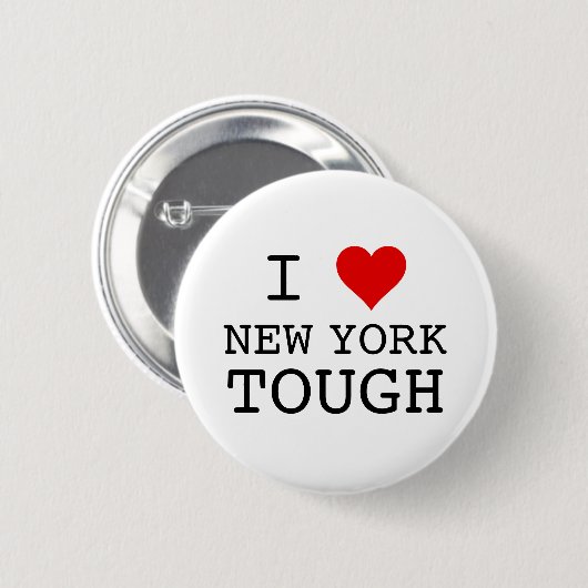 Ich höre New York Tough Button (Vorne & Hinten)