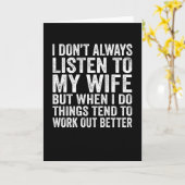 Ich höre nicht immer auf mein Geschenk für Ehefrau Karte (Gelbe Blume)