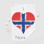 Ich höre Norwegische Flagge Golfhandtuch (Insitu)