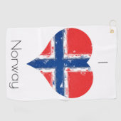 Ich höre Norwegische Flagge Golfhandtuch (Horizontal)