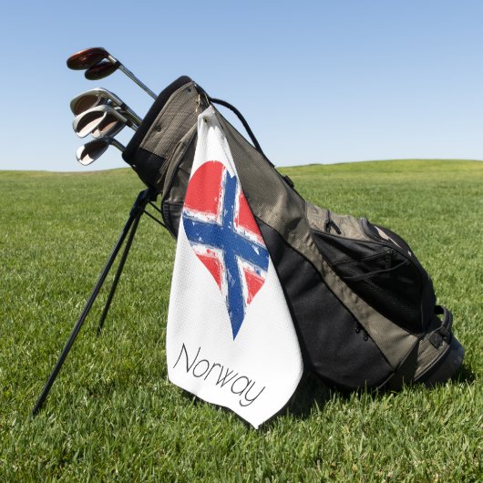 Ich höre Norwegische Flagge Golfhandtuch (Gras)