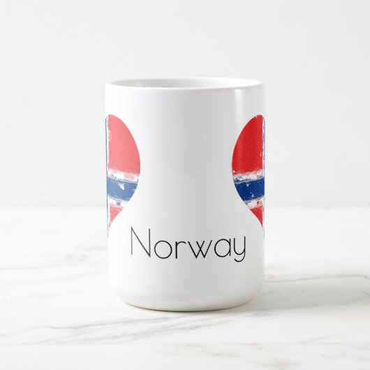 Ich höre Norwegische Flagge Kaffeetasse (Mittel)