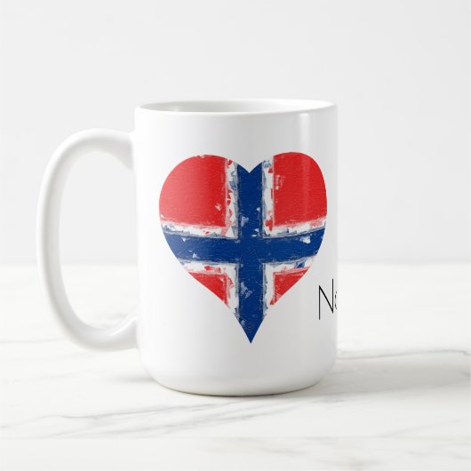 Ich höre Norwegische Flagge Kaffeetasse (Links)