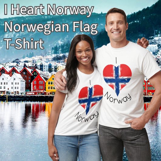 Ich höre Norwegische Flagge T-Shirt