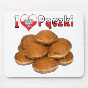Ich höre Paczki Polnisches Essen Mousepad