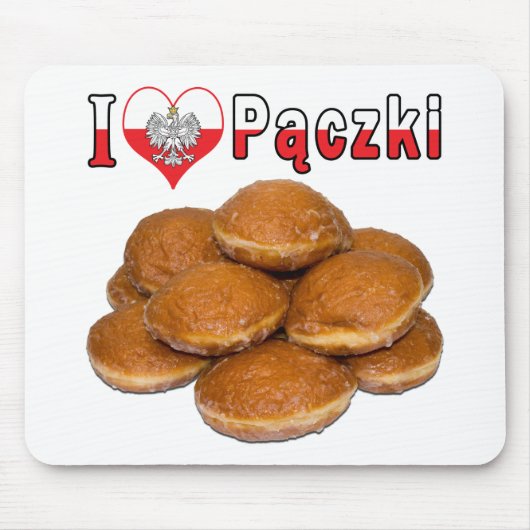 Ich höre Paczki Polnisches Essen Mousepad (Vorne)