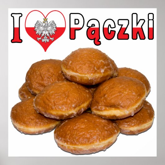 Ich höre Paczki Polnisches Essen Poster (Vorne)