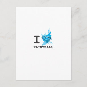 Ich höre Paintball Postkarte
