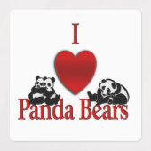 Ich höre Panda Bears Etiketten (Design 2)
