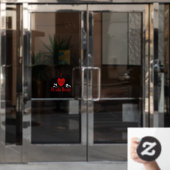 Ich höre Panda Bears Fensteraufkleber (Büro Tür)