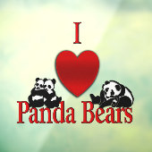 Ich höre Panda Bears Fensteraufkleber (Blatt 3)