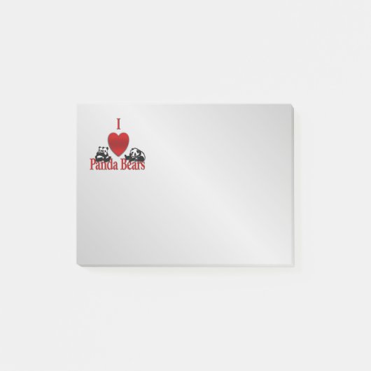 Ich höre Panda Bears Post-it Klebezettel (Vorderseite)